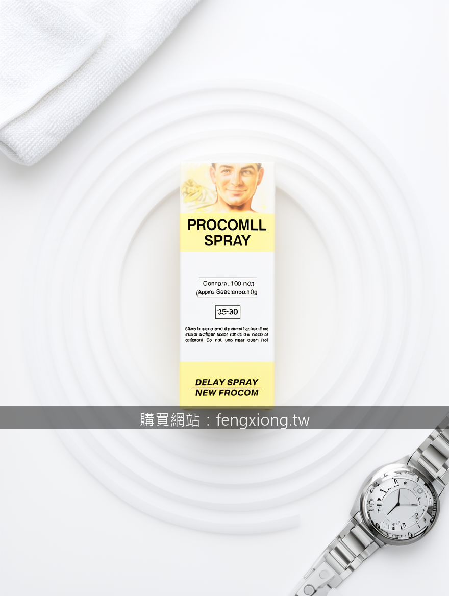 OVERHEAD FLAT LAY Instagram style. Place the PROCOMLL SPRAY Delay Spray (Approxi