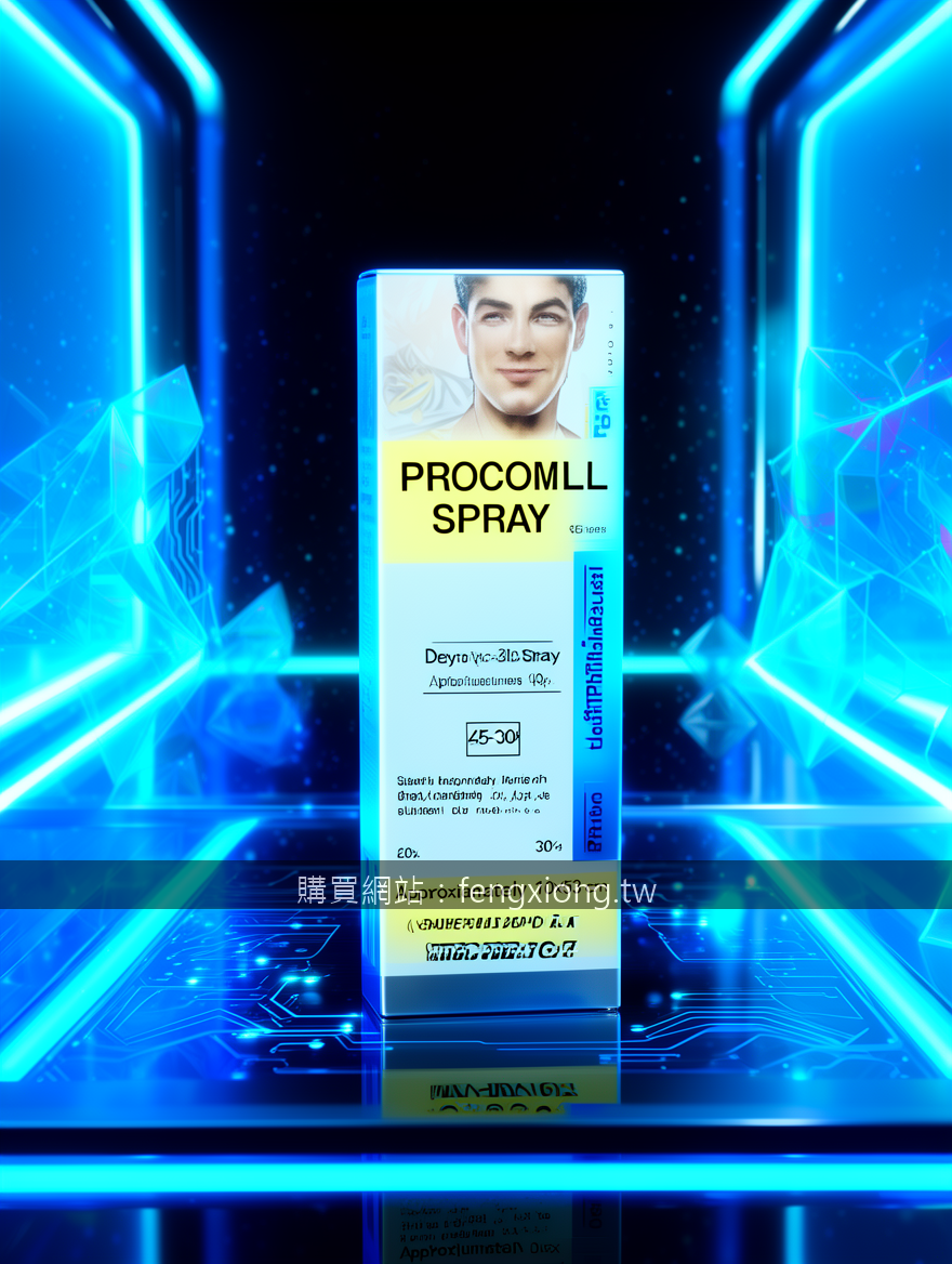 FUTURISTIC TECH with neon LED lights. Place the PROCOMLL SPRAY Delay Spray (Appr