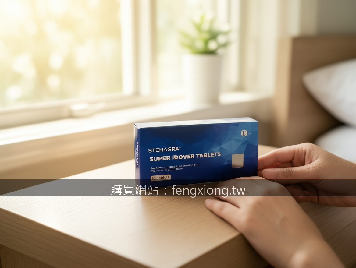 Lifestyle product photography. Place the Stenagra Super Power Tablets Box (Appro