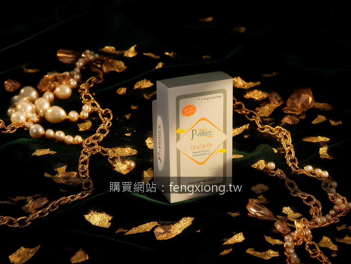 BLACK VELVET with gold leaf accents. Place the Super P-FORCE Oral Jelly 7 x 4 gm